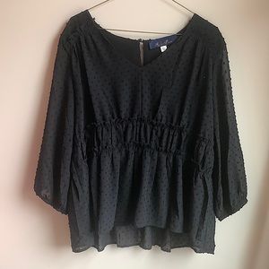 Blue Rain Lovely black see through top with another black layer inside